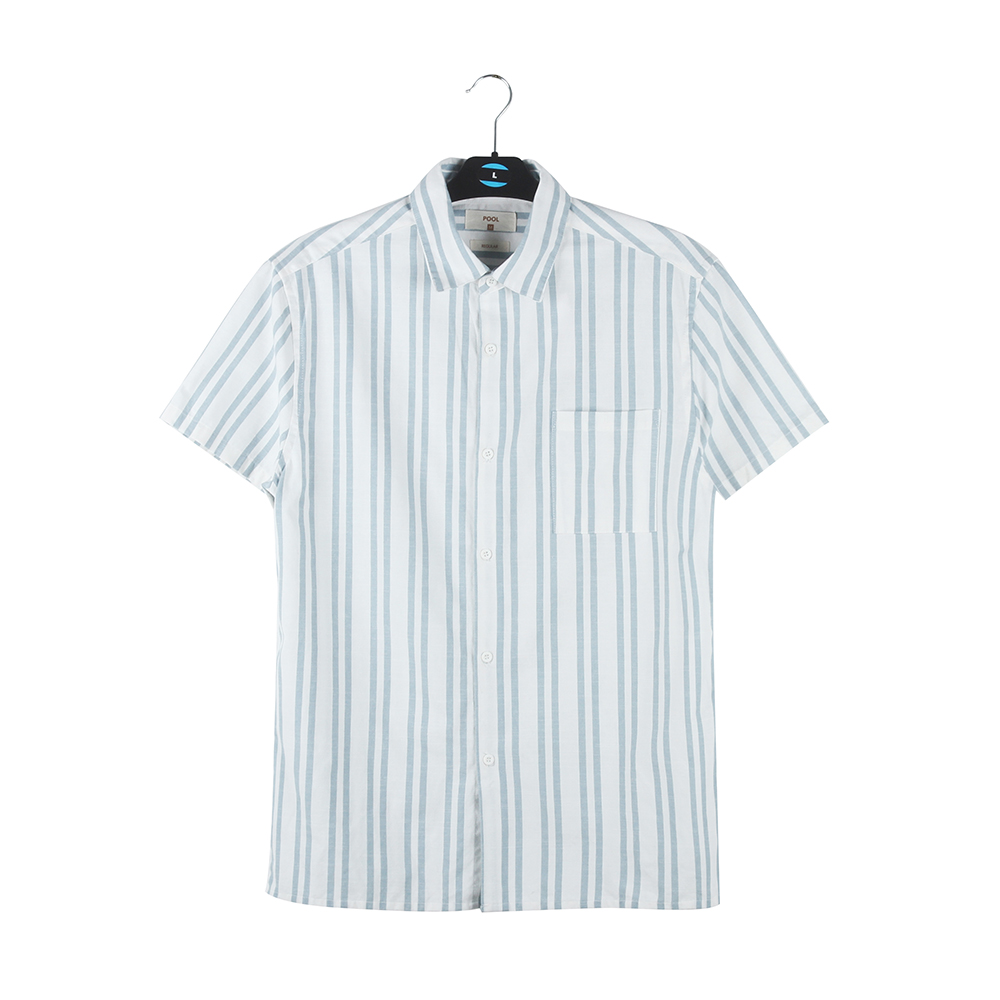 Camisa masculina casual listrada agradável S/L da Stockpapa