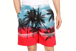 Shorts masculinos com estampa de algodão em estoque