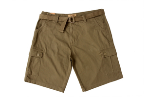 Shorts cargo masculinos com cinto 