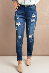 Calça jeans skinny desgastada Stockpapa