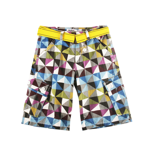 Shorts cargo com estampa allover e cinto Stockpapa Kids