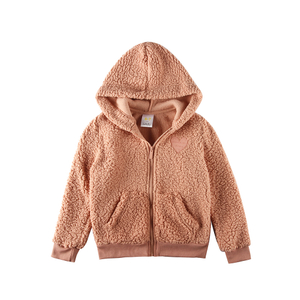 Moletons femininos Sherpa Coral Fleece com zíper