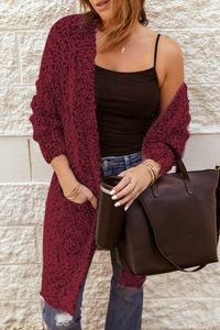 Cardigan feminino com bolsos