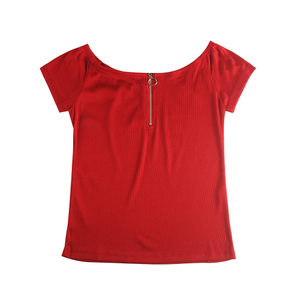 Stockpapa blusa feminina grande com gola redonda e zíper frontal