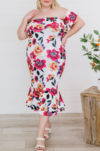 Vestido estampado feminino plus size Stockpapa 